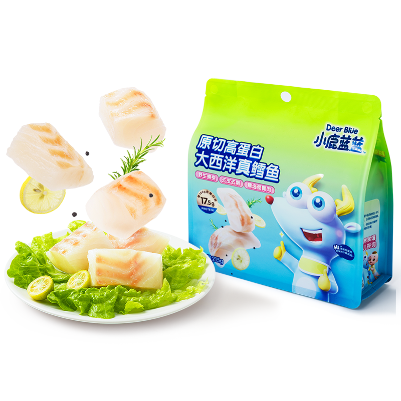 【券后价:87.1元】 小鹿蓝蓝大西洋深海鳕鱼块210g*2袋 - 小鹿蓝蓝旗舰店