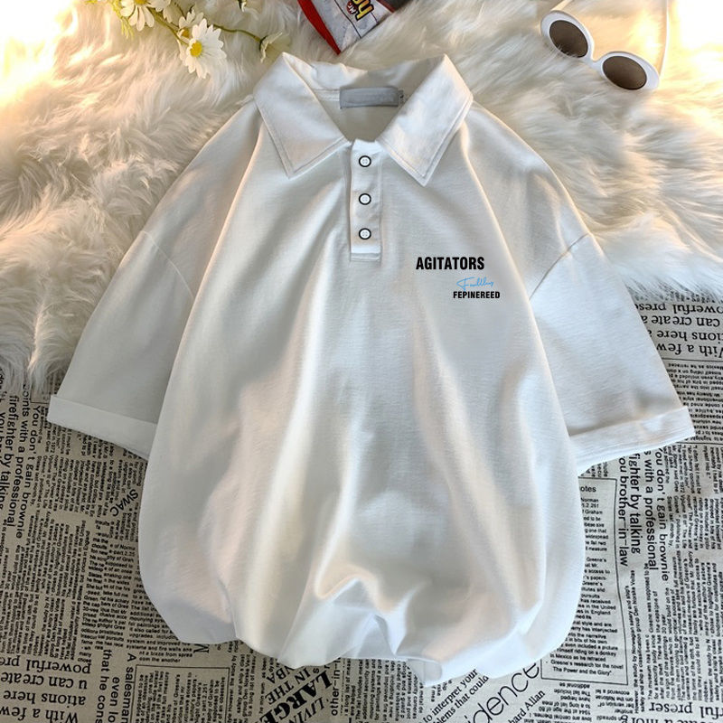 【券后价:19.4元】 短袖t恤男翻领polo衫夏季半袖衣服港风
