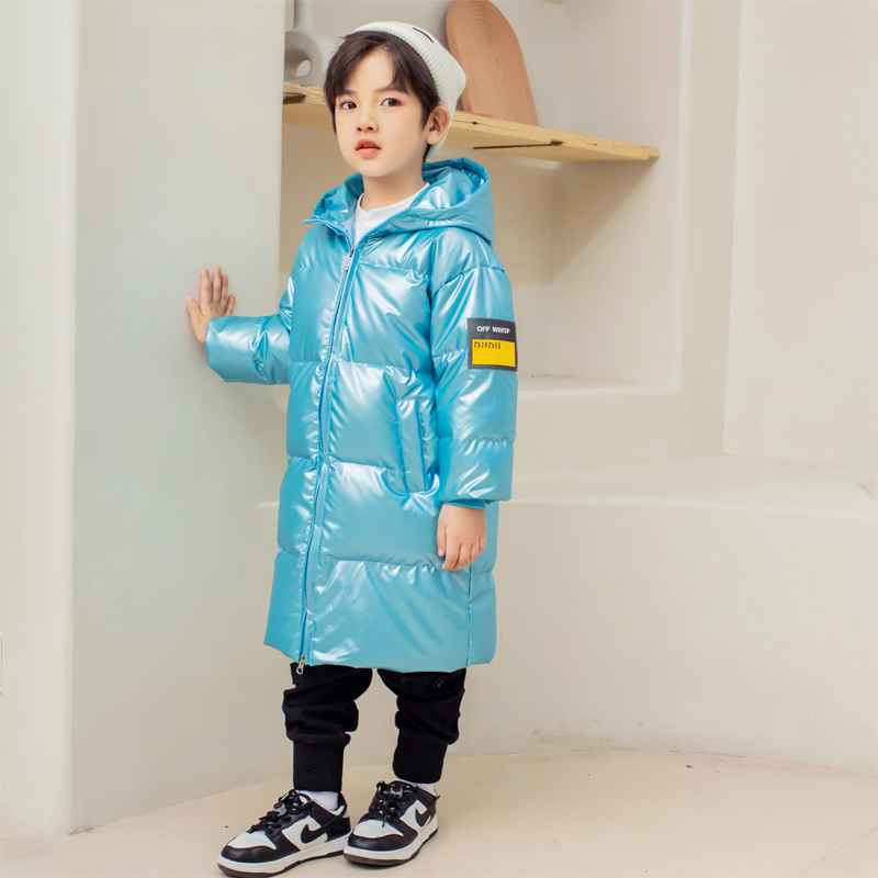 【券后价:49.9元】 【90%含绒量】2022新款儿童免洗长款羽绒服 - 尺丈童装自营店
