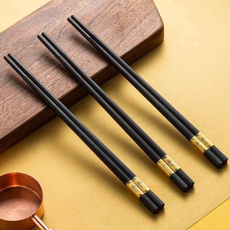 【券后价:5.9元】 [超值10双]家用高档防霉防滑耐高温筷子 - 尚品集旗舰店