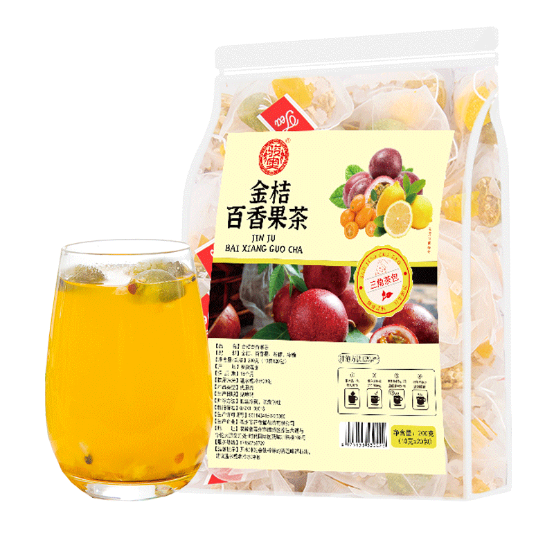 【券后价:8.9元】 夏日必备金桔柠檬百香果茶
