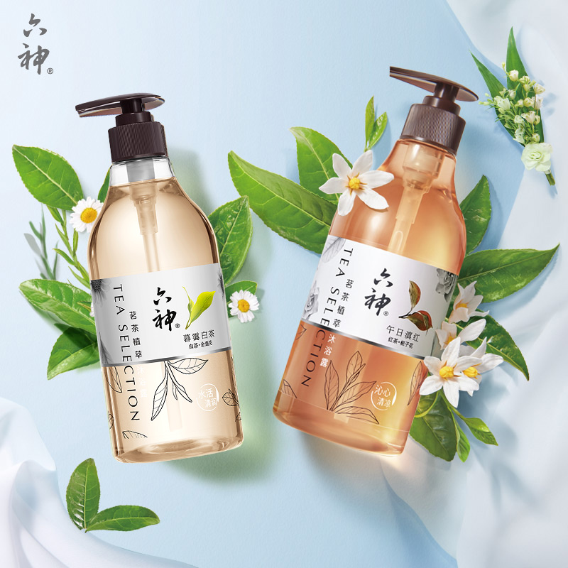 【券后价:32.9元】 买一送一！六神茗茶沐浴露475ml - 六神官方旗舰店