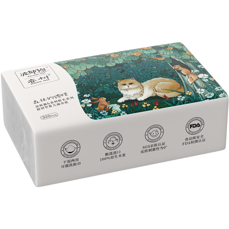 【券后价:18.9元】 【波斯猫】超韧M码4层干湿两用抽纸 - persiancat波斯猫旗舰店