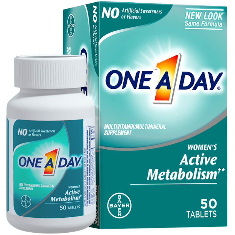 【券后价:138元】 Oneaday女性燃脂复合维生素50粒*2盒 - 拜耳健康消费品海外旗舰店