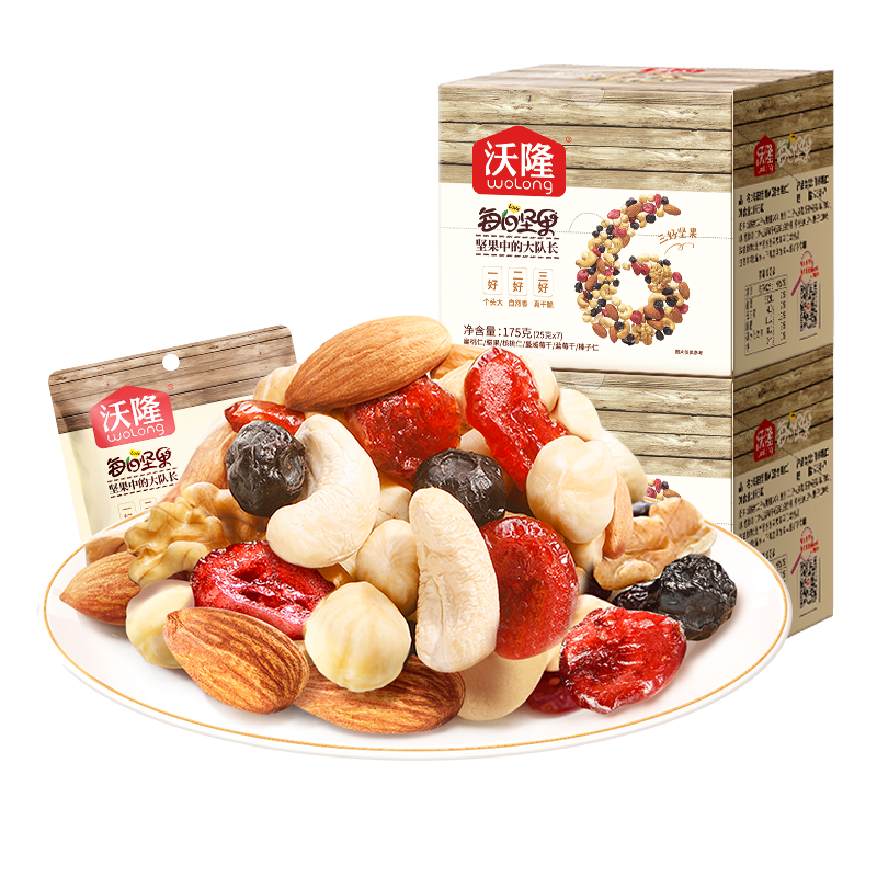 【券后价:40元】 沃隆旗舰店混合坚果干果仁组合装350g - 沃隆旗舰店