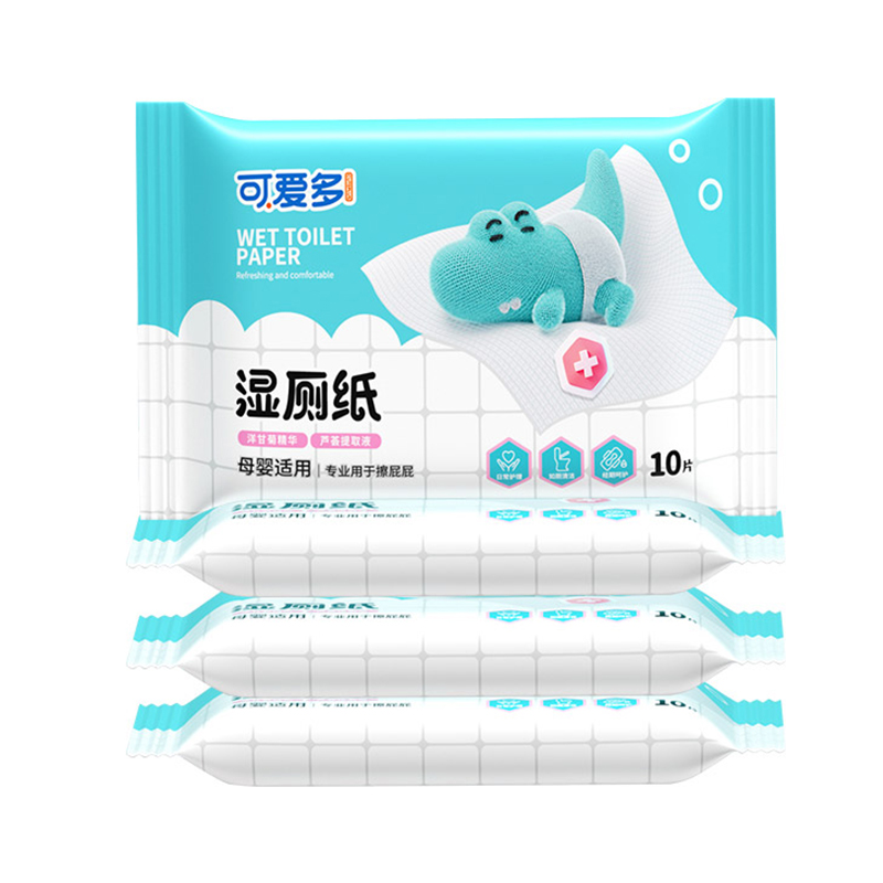 【券后价:5.9元】 可爱多洁厕湿巾私处擦屁屁湿厕巾4包 - 可爱多居家日用旗舰店