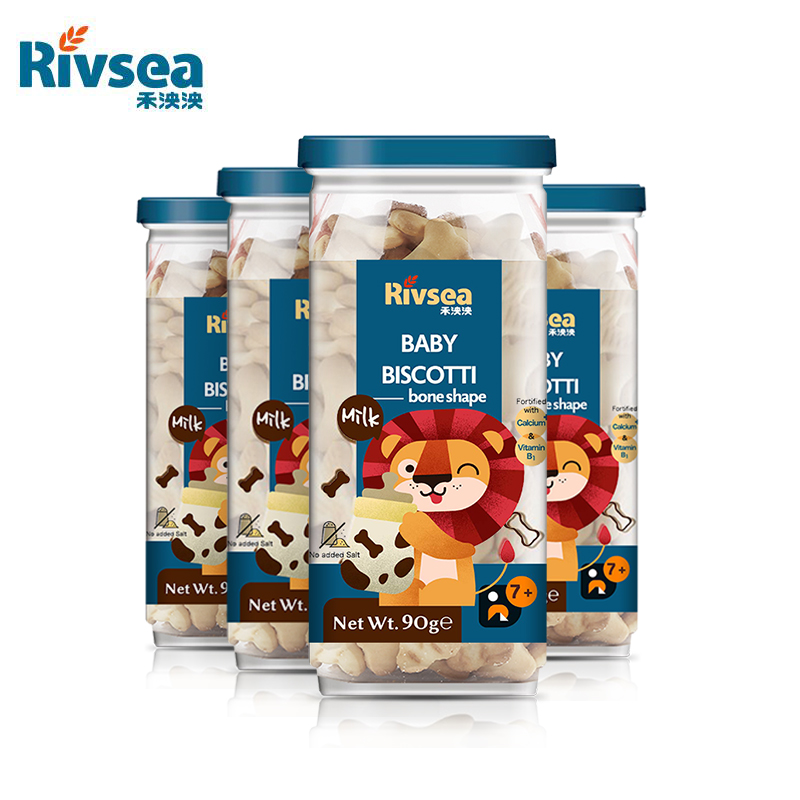 【券后价:28.2元】 禾泱泱含钙牛乳造型饼干2罐 - rivsea禾泱泱旗舰店