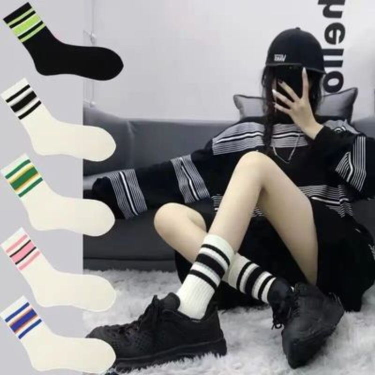 【券后价:3.1元】 【天降到手1.1元】秋冬休闲百搭中筒袜子1双
