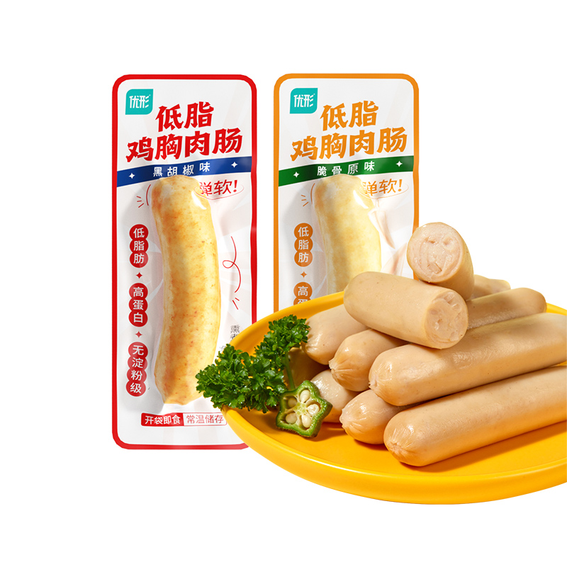 【券后价:23.9元】 优形低脂鸡胸肉肠2口味 - 凤祥食品旗舰店