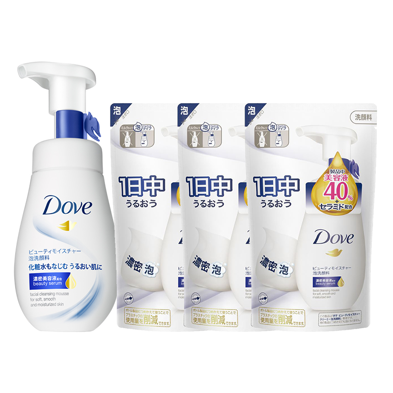 【券后价:84元】 多芬神经酰胺洁面慕斯160ml+替换装140ml - 联合利华海外旗舰店
