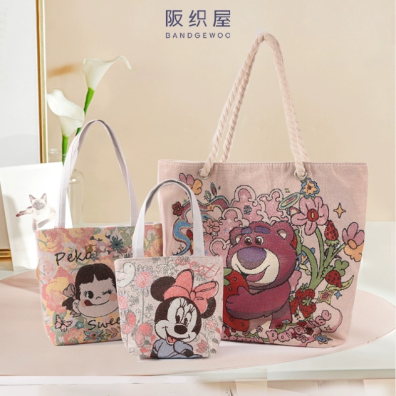 【券后价:9.9元】 【阪织屋】动漫正版联名秋季女士复古田园包 - 阪织屋旗舰店