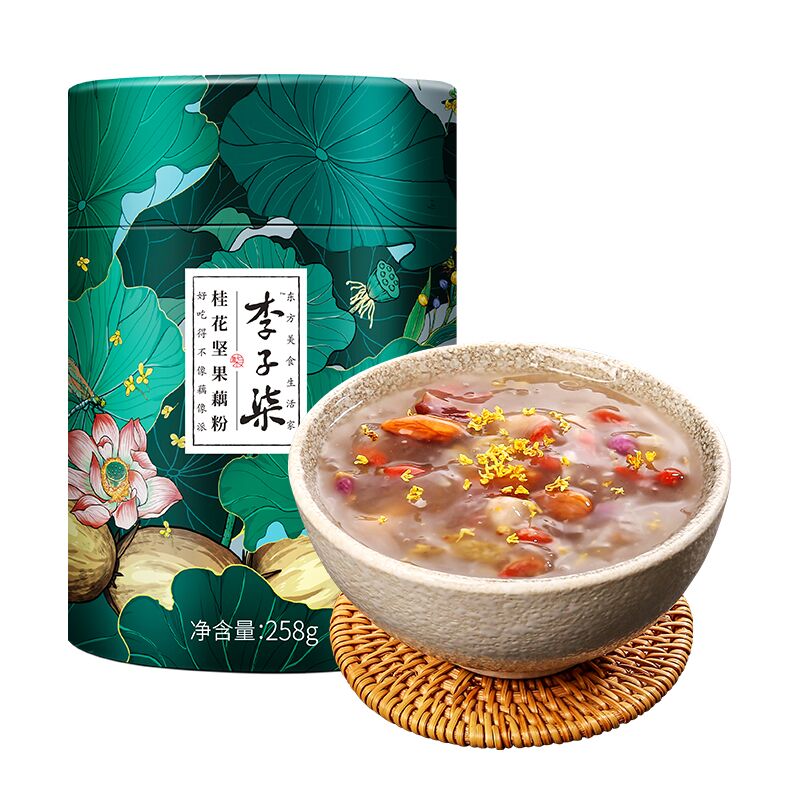 【券后价:34.9元】 猫超已验货！李子柒桂花坚果藕粉258g - 天猫超市