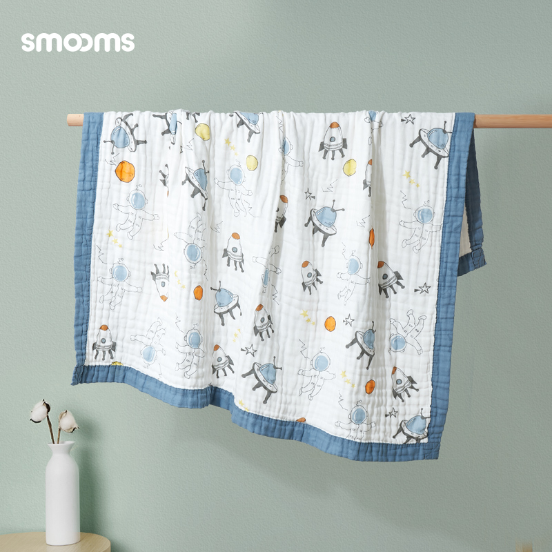 【券后价:34.9元】 思萌婴儿纯棉吸水小毯子纱布浴巾 - smooms旗舰店