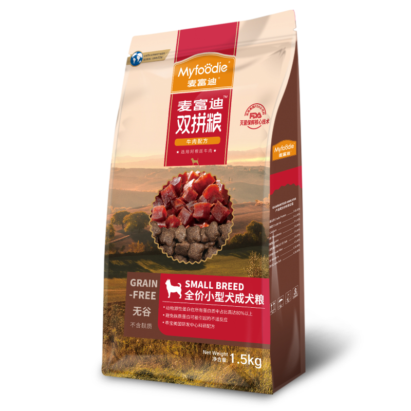 【券后价:34元】 麦富迪无谷牛肉双拼成犬粮1.5kg - 麦富迪小苹专卖店
