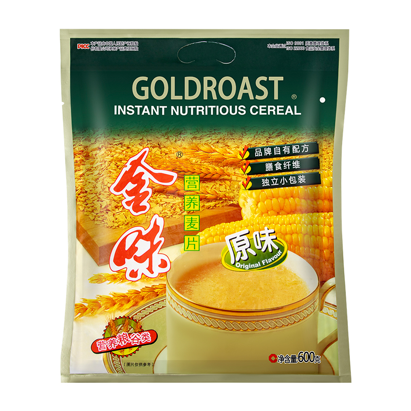 【券后价:27.9元】 金味冲饮麦片原味营养麦片600g - 天猫超市