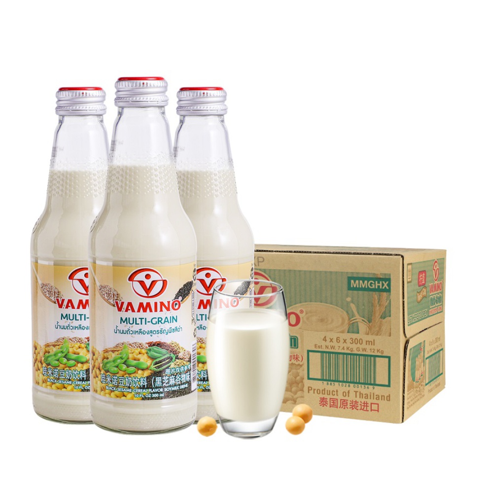 【券后价:120元】 泰国哇米诺黑芝麻谷物豆奶300ml*24 - 天猫超市