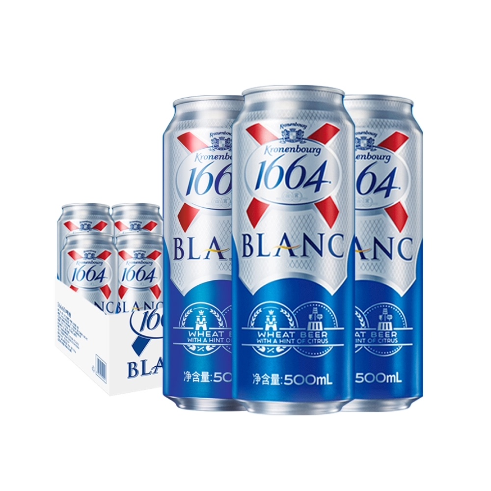 【券后价:109元】 猫超！1664啤酒白啤酒500ml*12 - 天猫超市