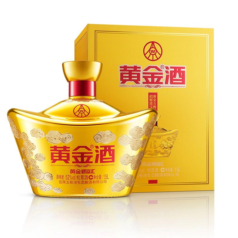【券后价:598元】 【黄金酒】黄金财富汇52度1500ML松茸酒 - 天猫超市