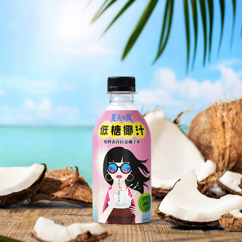 【券后价:39.8元】 拍2件】夏天的风植物蛋白低糖椰汁330ml*12 - 天猫超市