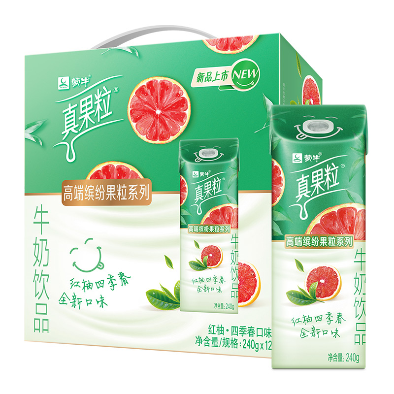 【券后价:30.74元】 【蒙牛】真果粒红柚四季春口味12包 - 天猫超市
