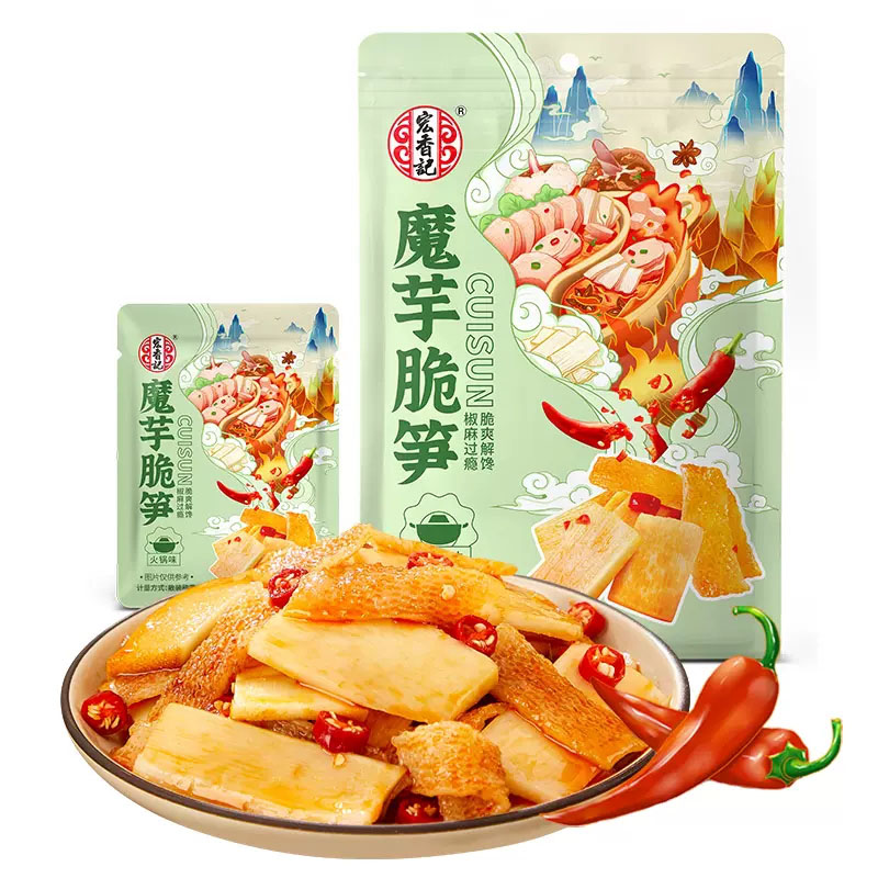 【券后价:21.8元】 拍2宏香记！！魔芋脆笋火锅味 - 宏香记旗舰店