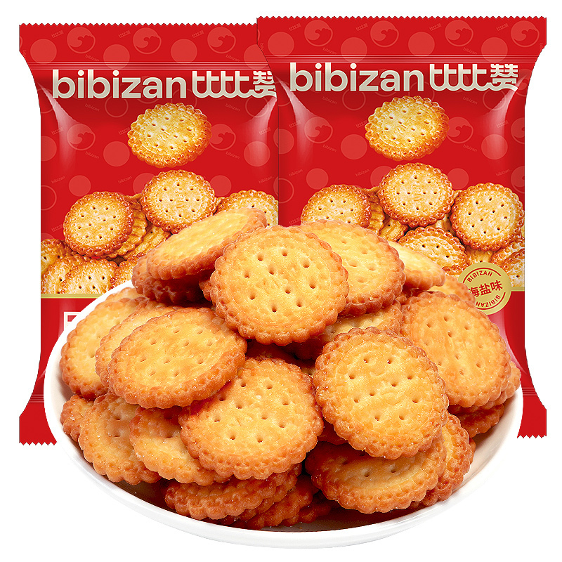 【券后价:1.9元】 比比赞日式小圆饼100g