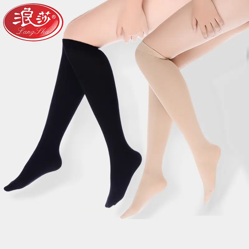 【券后价:25元】 浪莎袜子女中筒中厚袜小腿袜 - 浪莎11号店