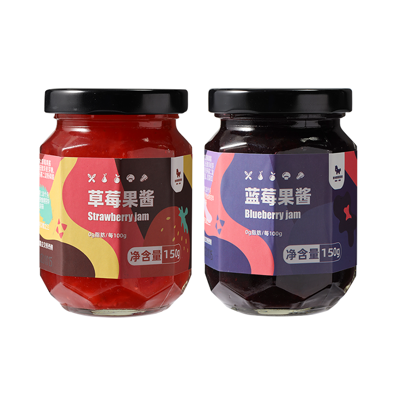 【券后价:5.9元】 【暴肌独角兽】0脂肪低钠蓝莓草莓果酱 - 暴肌独角兽旗舰店