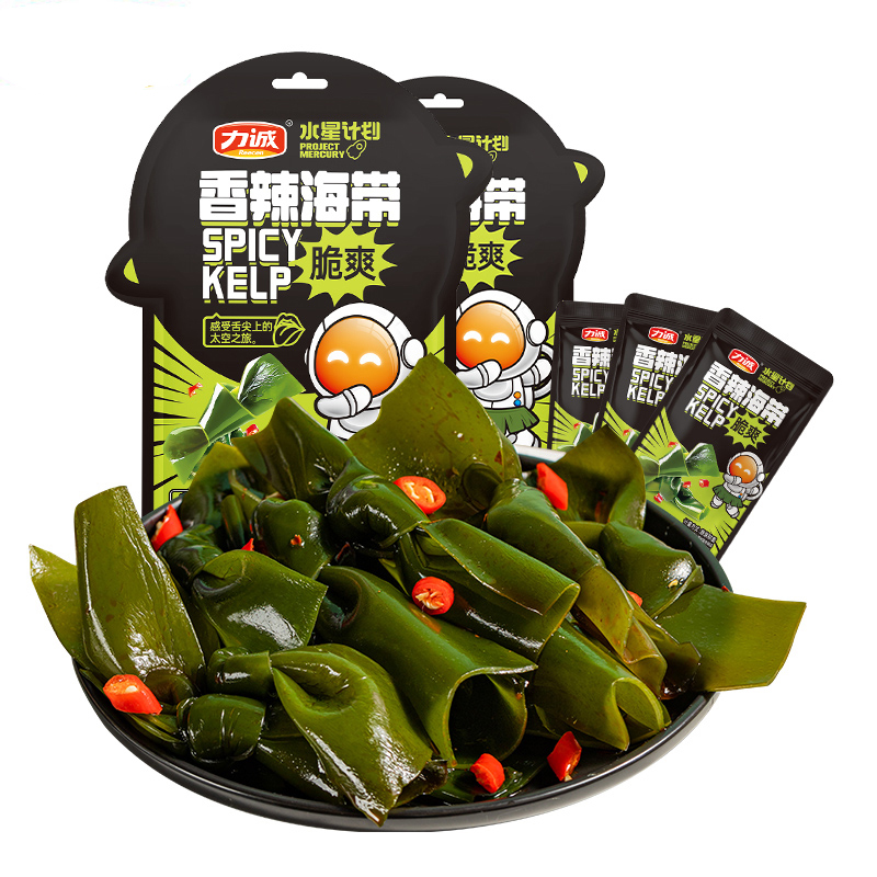 【券后价:9.8元】 【力诚品牌】香辣海带结185gx2袋 - 力诚隆祥专卖店