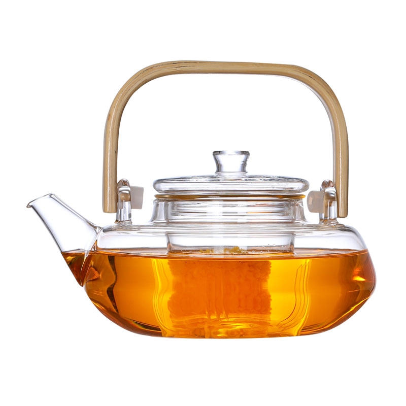 【券后价:26.8元】 竹把提梁壶玻璃茶壶茶具套装 - 制者见质旗舰店