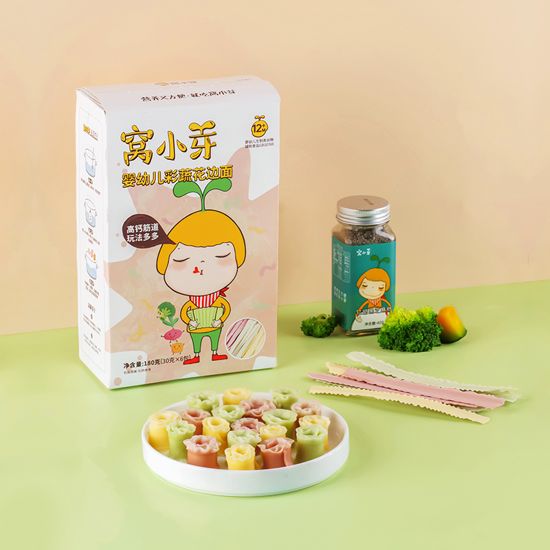 【券后价:29.58元】 拍3件【窝小芽】婴幼儿辅食蔬菜花边面条 - 窝小芽旗舰店