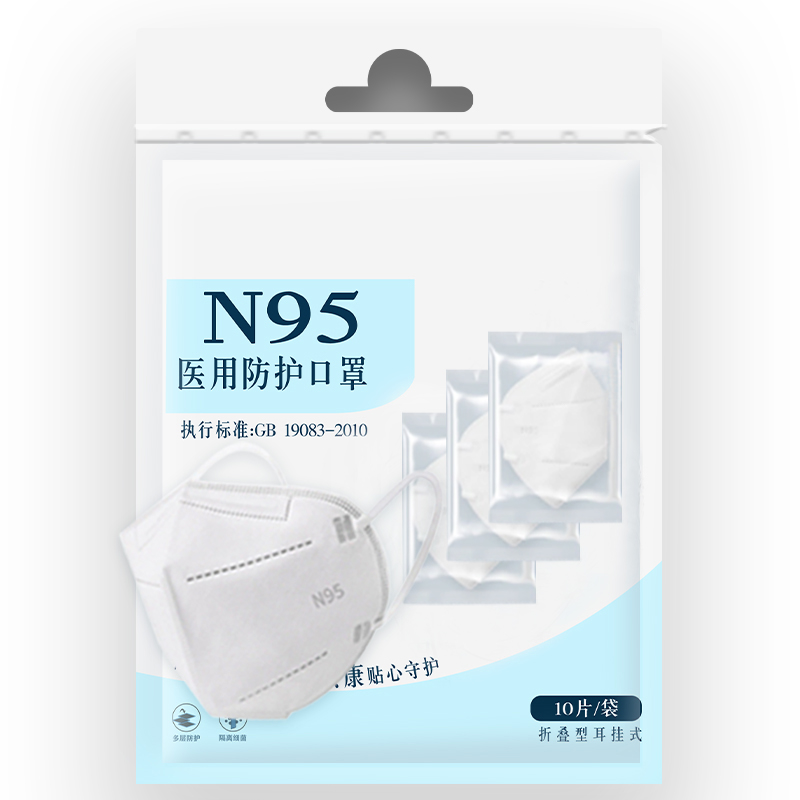 【券后价:29.9元】 【0.4元/片】60只N95医用五层口罩独立包装 - 二也旗舰店