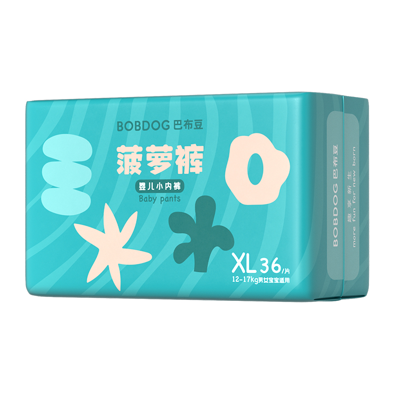 【券后价:84元】 【拍4件】巴布豆新菠萝拉拉裤XL36片 - 天猫超市