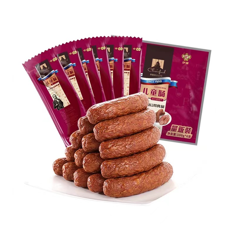 【券后价:48.99元】 秋林伊雅哈尔滨红肠儿童肠100g*6支 - 天猫超市