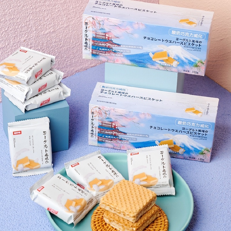 【券后价:6.9元】 人潮食品巧克力威化饼干105g*2 - 人潮食品旗舰店