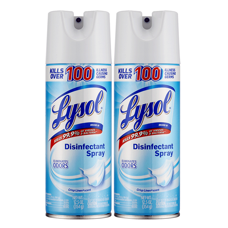 【券后价:49元】 Lysol进口杀菌消毒喷雾剂2瓶 - 利洁时海外旗舰店