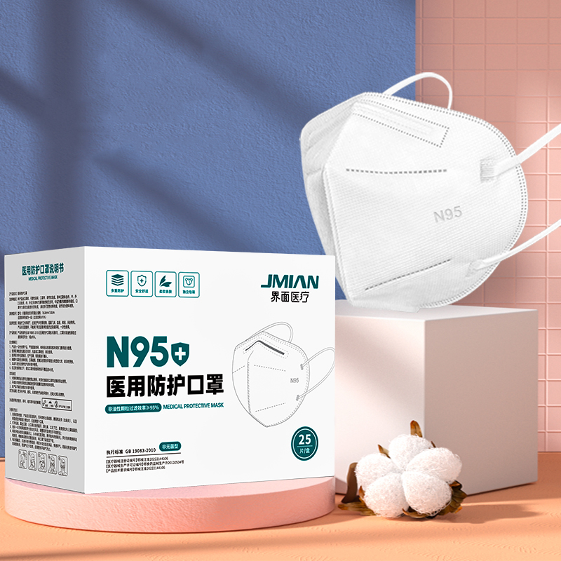 【券后价:9.9元】 n95医用防护口罩医疗医护3d立体25只 - 湖北中联大药房旗舰店