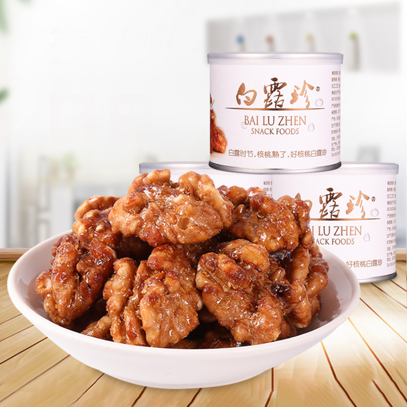 【券后价:32.8元】 【白露珍】香酥琥珀核桃100G*3罐 - 白露珍旗舰店
