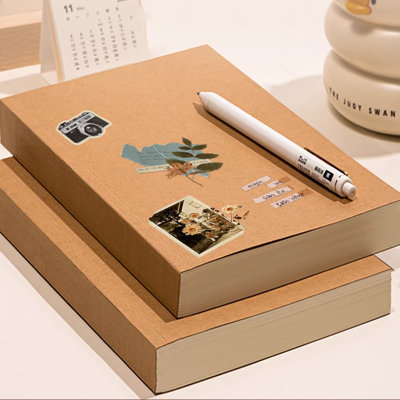 【券后价:3.9元】 得力复古牛皮纸笔记本子