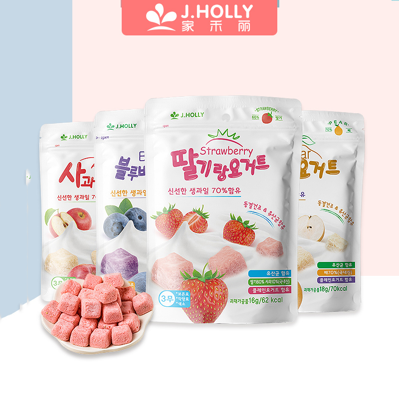 【券后价:19.8元】 【拍2】水果益生菌酸奶溶豆儿童辅食无添加 - jholly家禾丽旗舰店