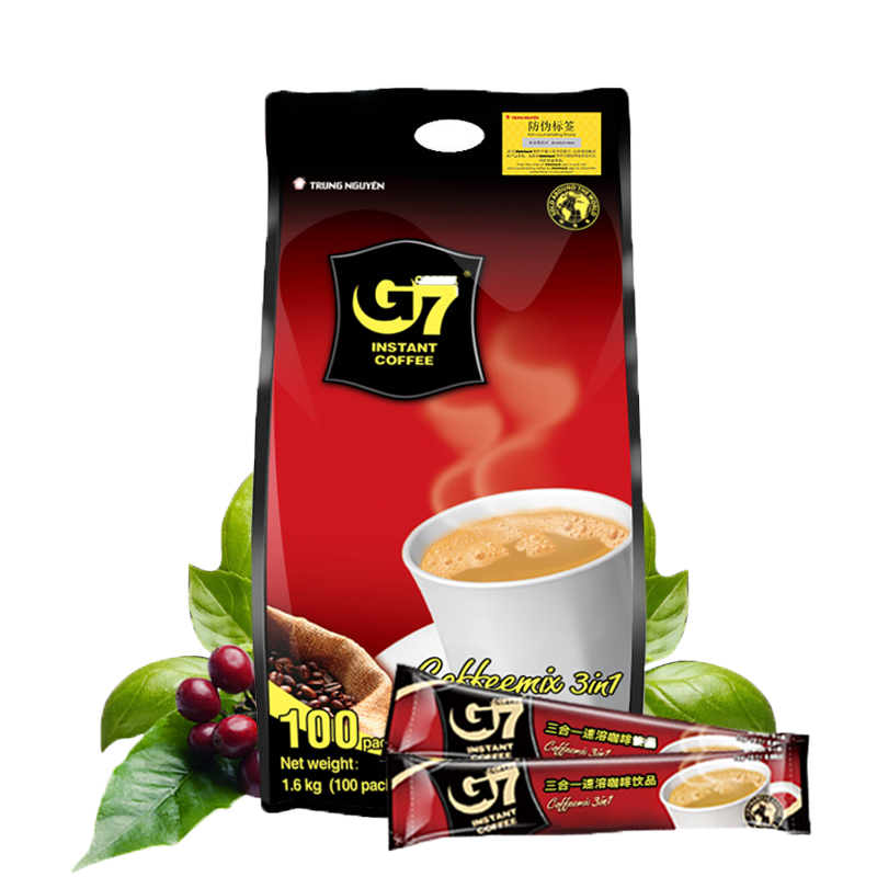 【券后价:29.9元】 G7旗舰店越南进口美式纯黑咖啡3盒45包 - G7coffee咖啡旗舰店