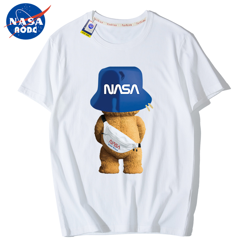 【券后价:19.9元】 【NASA】联名款宽松情侣短袖 - 牧尊旗舰店