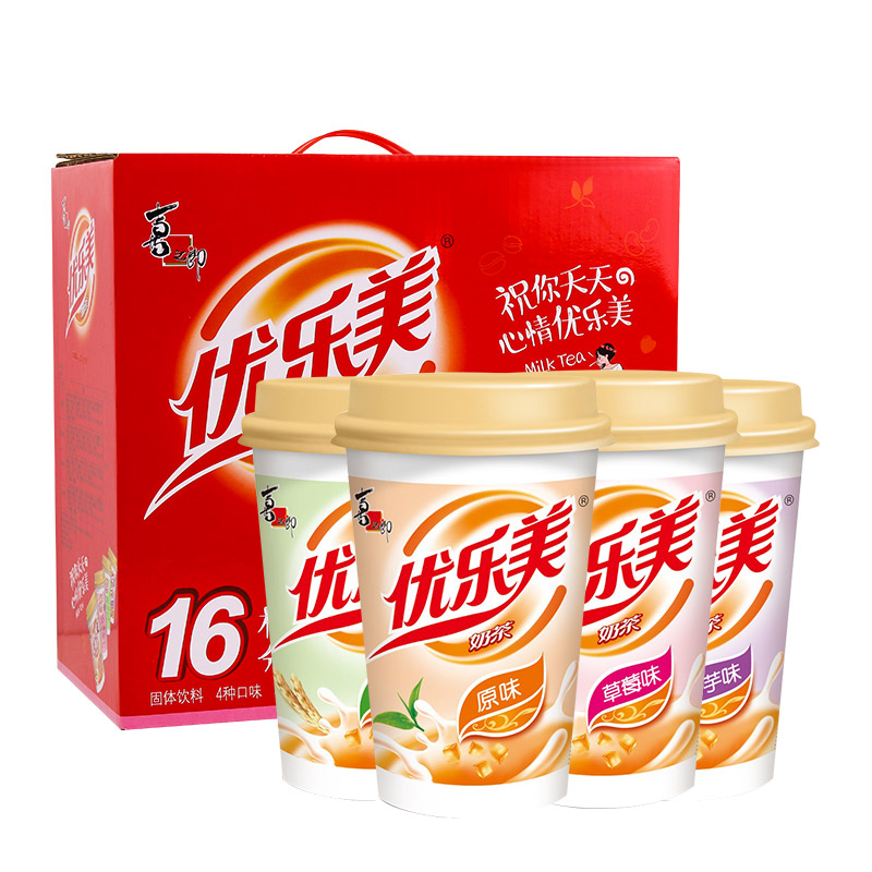 【券后价:43.9元】 喜之郎优乐美奶茶椰果味80g*16杯4种口味 - 天猫超市