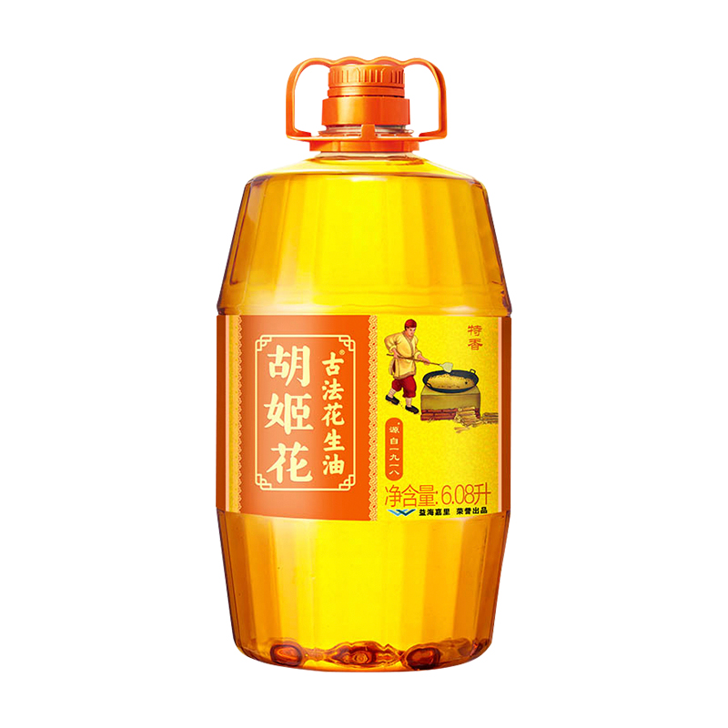 【券后价:169.9元】 胡姬花古法花生油6.08L/桶 - 天猫超市