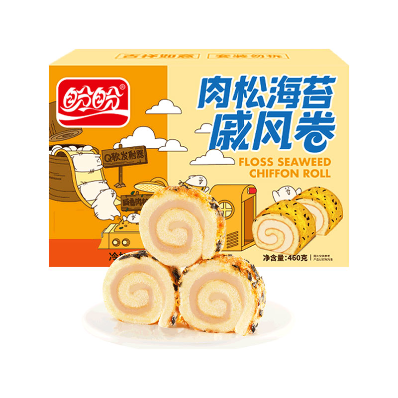 【券后价:17.9元】 拍2件！盼盼肉松海苔戚风卷460g*1箱 - 天猫超市