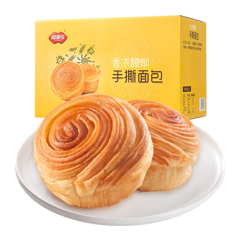 【券后价:17.9元】 【可凑单】福事多手撕面包1kg - 天猫超市