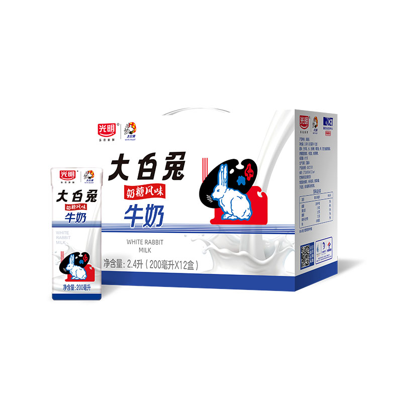 【券后价:39.43元】 【光明】大白兔奶糖风味牛奶200ml*12盒 - 天猫超市