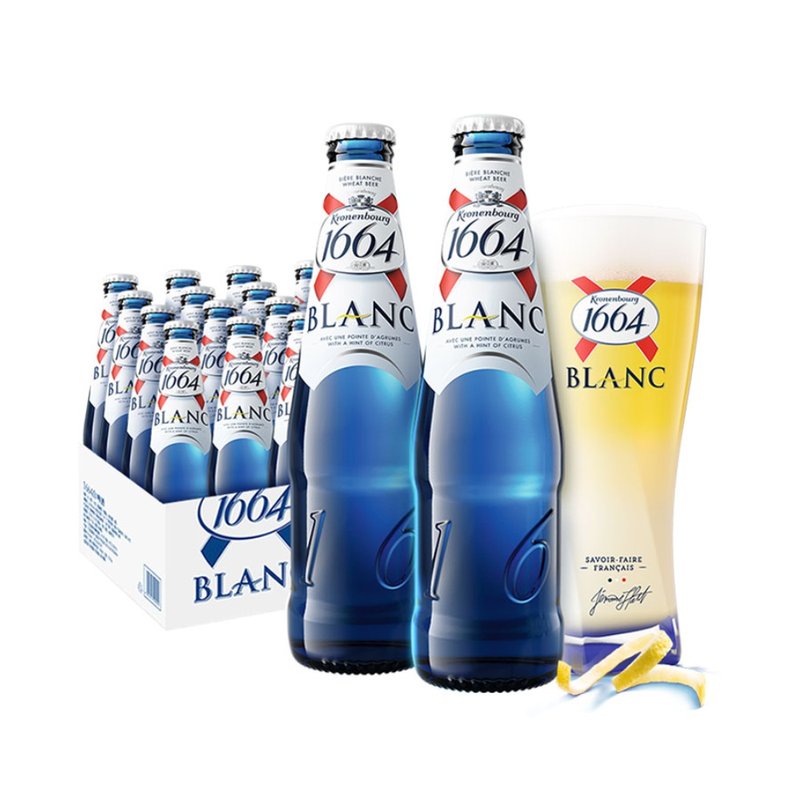 【券后价:39.9元】 法式1664柑橘味精酿啤酒218ml*6瓶装 - kronenbourg1664旗舰店