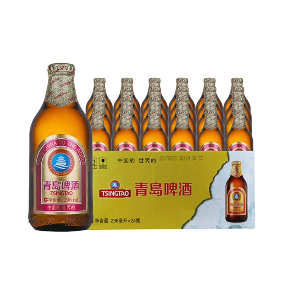 【券后价:111.1元】 猫超！青岛啤酒小棕金质296ml*48瓶 - 天猫超市
