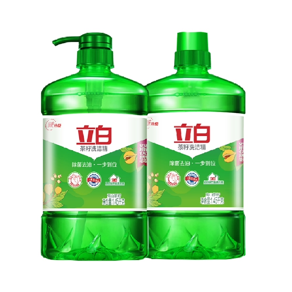 【券后价:18.9元】 立白茶籽洗洁精除菌去油1.45KG*2瓶